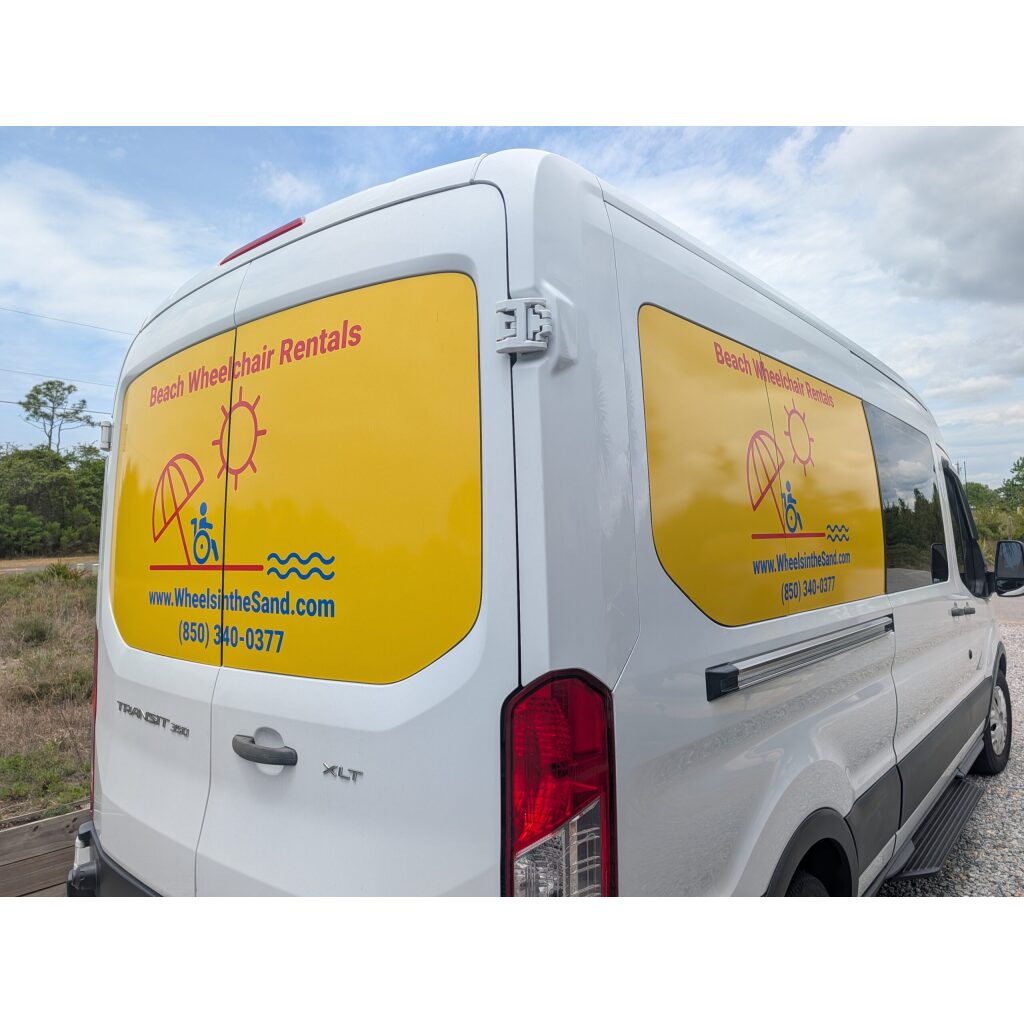 The delivery van